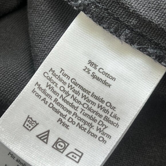 Eddie Bauer Women Charcoal Gray Cotton High-Rise Utility Crop Pants, Size 18 - Picture 8 of 8